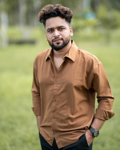 Micro-Stitch Boxy Shirt | Brown
